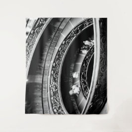 Treppe in Schwarz und Weiß Wandteppich