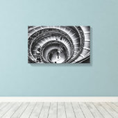 Treppe in Schwarzweiß Leinwanddruck (Insitu (Holzboden))