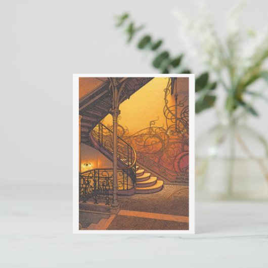 Treppe Postkarte (Stehend Vorderseite)