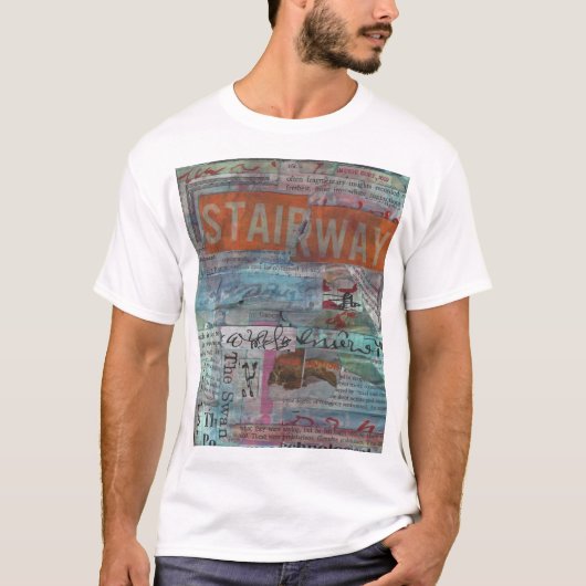 TREPPE: VISUELLES POETRY COLLAGE GEMISCHTES MEDIA- T-Shirt (Vorderseite)