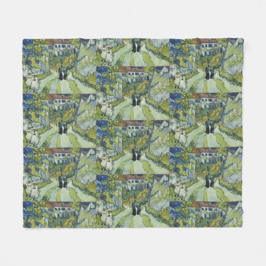 Treppe von Auvers durch Vincent van Gogh Fleecedecke (Vorderseite (Horizontal))