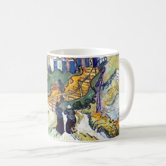 Treppe von Auvers durch Vincent Van Gogh Kaffeetasse (VorderseiteRechts)