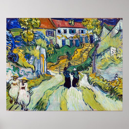 Treppe von Auvers durch Vincent Van Gogh Poster (Vorne)