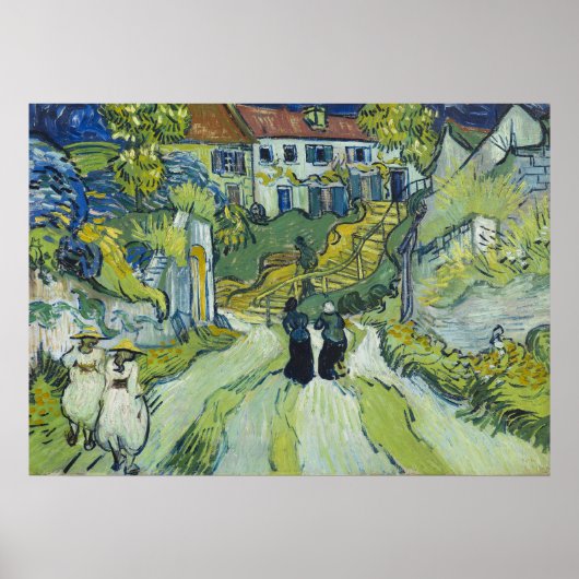 Treppe von Auvers durch Vincent van Gogh Poster (Vorne)