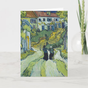 Treppe von Van Gogh in Auvers Landschaft Kunst Karte