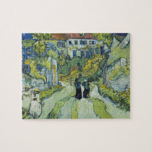 Treppe von Van Gogh in Auvers Landschaft Kunst Puzzle