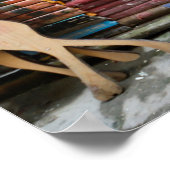 Treppe zu alten Büchern Poster (Ecke)