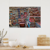 Treppe zu alten Büchern Poster (Küche)