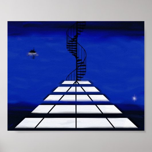 Treppe zu dem Ort Poster (Vorne)