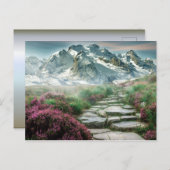 Treppe zum Berg Postkarte (Vorne/Hinten)