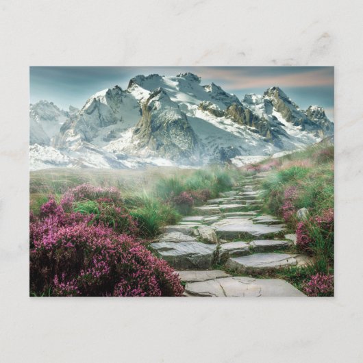 Treppe zum Berg Postkarte (Vorderseite)