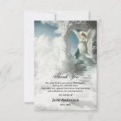 Treppe zum Heaven Angel Beileid Foto Vielen Dank Dankeskarte (Vorderseite)