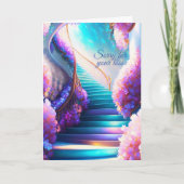 Treppe zum Himmel geklappte Grußkarte Karte (Vorderseite)