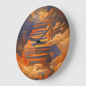 Treppe zum Himmel Große Wanduhr (Winkel)