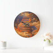 Treppe zum Himmel Große Wanduhr (Zuhause)