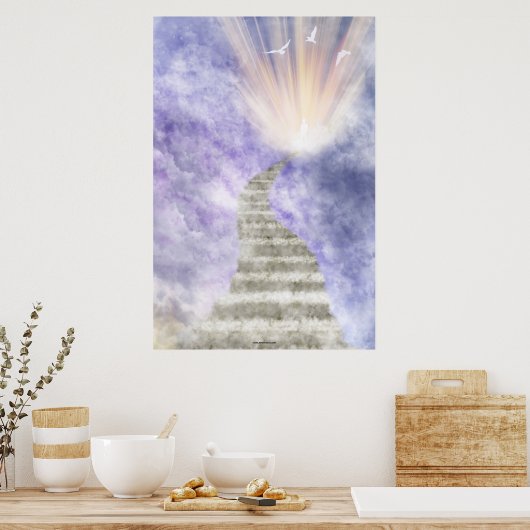 Treppe zum Himmel Poster (Küche)