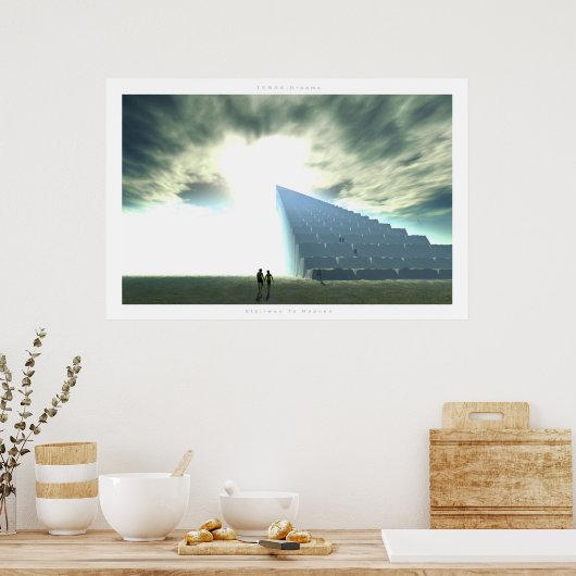 Treppe zum Himmel Poster (Küche)