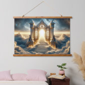 Treppe zum Himmel Wandteppich Mit Holzrahmen (Schlafzimmer)