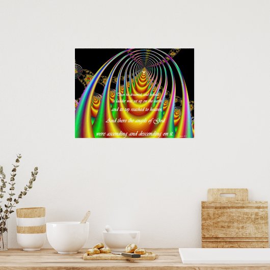 Treppe zum Himmelbett Poster (Küche)