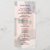 Treppe zum Hochzeitsprogramm von Bermuda Programm (Rückseite)