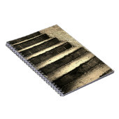 Treppe zum Sepia-Notebook Notizblock (Rechte Seite)