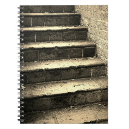 Treppe zum Sepia-Notebook Notizblock