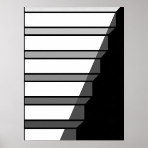 Treppe zur optischen Illusion Poster