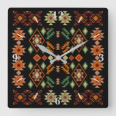 Treppe zur südwestlichen Kunstszene Quadratische Wanduhr (Vorderseite)