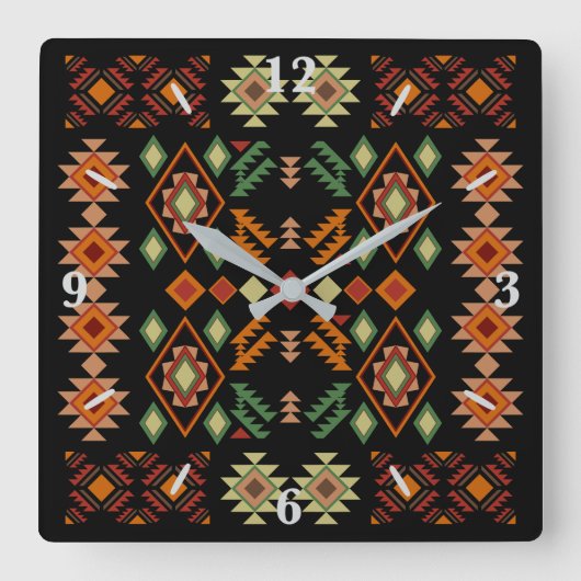 Treppe zur südwestlichen Kunstszene Quadratische Wanduhr (Vorderseite)