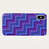 Treppen aus blauem und lila Streifen Case-Mate iPhone Hülle (Rückseite (Horizontal))