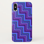 Treppen aus blauem und lila Streifen Case-Mate iPhone Hülle (Rückseite)