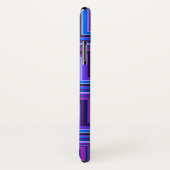 Treppen aus blauem und lila Streifen Case-Mate iPhone Hülle (Hinten/Rechts)