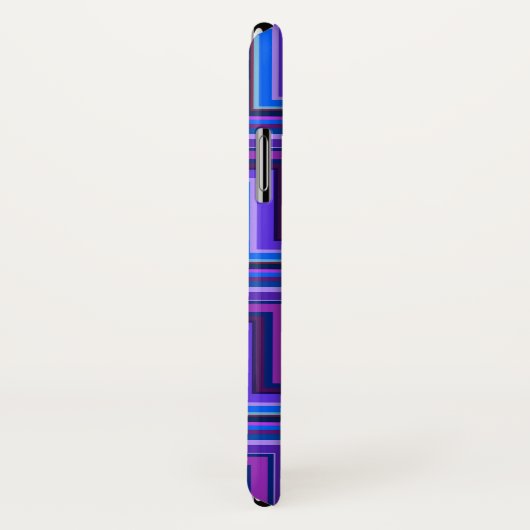 Treppen aus blauem und lila Streifen Case-Mate iPhone Hülle (Hinten/Rechts)