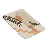 Treppen-Blatt-Vase Katze, Boho-Abstract-Geometrisc Magnet (Rechte Seite)