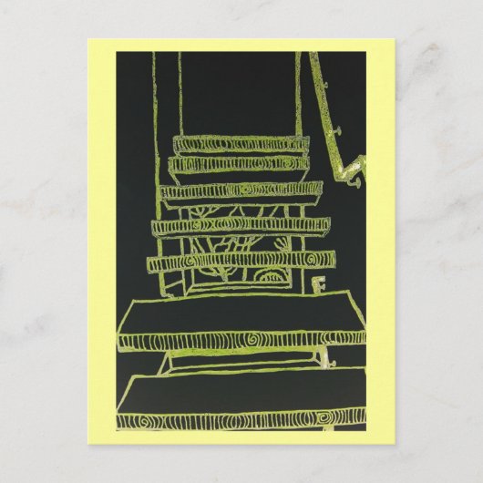 Treppen Floating Postkarte (Vorderseite)