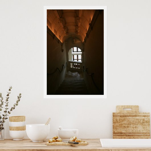 Treppen hinunter poster (Küche)