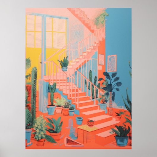 Treppen im Grünen: Die Naturtreppe Poster (Vorne)