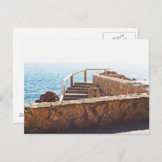 Treppen ins Meer Postkarte (Vorne/Hinten)