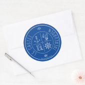 Treppen-Le Castel Runder Aufkleber (Umschlag)