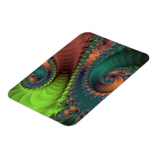 Treppen mit grünen und roten Spiralen Magnet (Linke Seite)