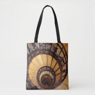 Treppen mit Spiralkreistreppen, alte Treppen, Tasche