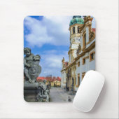 Treppen mit Stein Engel in der Kirche Loreto Prag Mousepad (Mit Mouse)