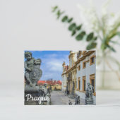 Treppen mit Stein Engel in der Kirche Loreto Prag Postkarte (Stehend Vorderseite)