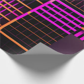 Treppen Schwarz Rosa Amou Isometrisches Muster Geschenkpapier (Ecke)