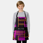Treppen Schwarz Rosa Amou Isometrisches Muster Schürze (Getragen)