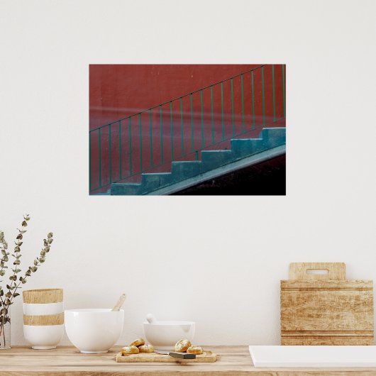 Treppen und Rennen Stillleben Poster (Küche)