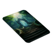 Treppen zum antiken Tor im verzauberten Wald Magnet (Rechte Seite)