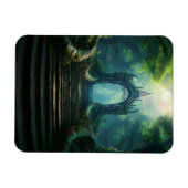 Treppen zum antiken Tor im verzauberten Wald Magnet (Horizontal)