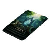 Treppen zum antiken Tor im verzauberten Wald Magnet (Linke Seite)