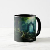 Treppen zum antiken Tor im verzauberten Wald Tasse (VorderseiteRechts)